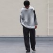 画像18: 「尾州」12オンス パネルボーダー ボートネック ボクシーTシャツ【MADE IN JAPAN】『日本製』/ Upscape Audience (18)