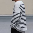 画像5: 「尾州」12オンス パネルボーダー ボートネック ボクシーTシャツ【MADE IN JAPAN】『日本製』/ Upscape Audience (5)