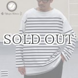 画像: 「尾州」12オンス パネルボーダー ボートネック ボクシーTシャツ【MADE IN JAPAN】『日本製』/ Upscape Audience