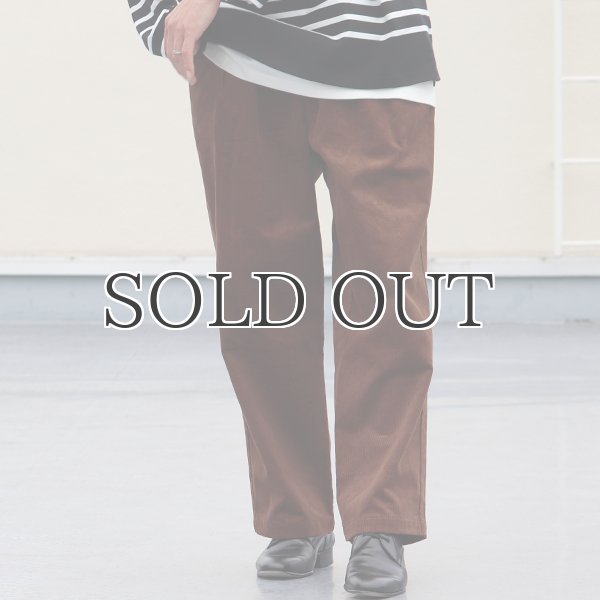 画像4: 14W(ウェール)コール天(コーデュロイ)2タック ワイドイージーパンツ【MADE IN JAPAN】『日本製』【送料無料】/ Upscap Audience (4)