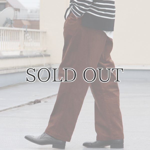 画像5: 14W(ウェール)コール天(コーデュロイ)2タック ワイドイージーパンツ【MADE IN JAPAN】『日本製』【送料無料】/ Upscap Audience (5)