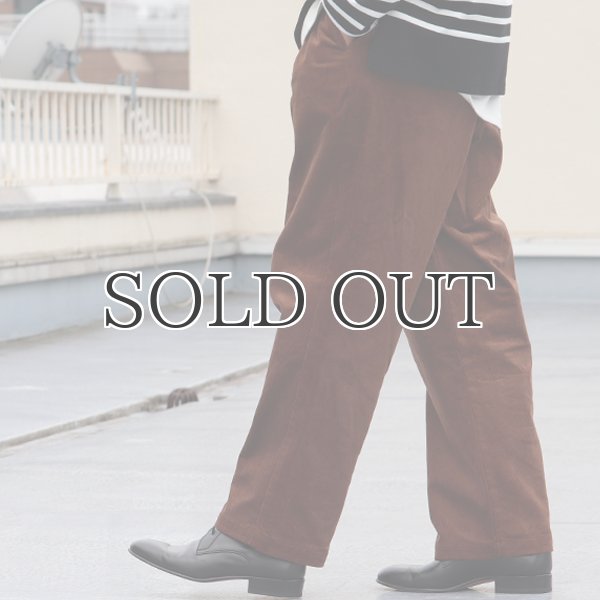 画像7: 14W(ウェール)コール天(コーデュロイ)2タック ワイドイージーパンツ【MADE IN JAPAN】『日本製』【送料無料】/ Upscap Audience (7)