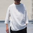 画像2: 綿麻ツイル ボトルネック サドルヘムラウンド7/SビックシャツTEE【MADE IN JAPAN】『日本製』/ Upscape Audience (2)