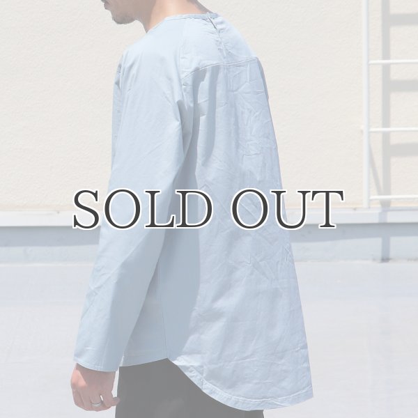 画像8: コットンギャバジンサドルショルダーヘムラウンドL/SシャツTEE【MADE IN JAPAN】『日本製』/ Upscape Audience (8)