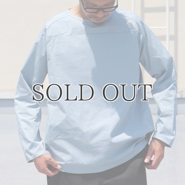 画像3: コットンギャバジンサドルショルダーヘムラウンドL/SシャツTEE【MADE IN JAPAN】『日本製』/ Upscape Audience (3)