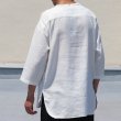 画像5: 綿麻ツイル ボトルネック サドルヘムラウンド7/SビックシャツTEE【MADE IN JAPAN】『日本製』/ Upscape Audience (5)