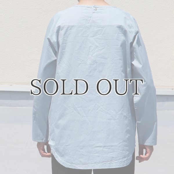 画像5: コットンギャバジンサドルショルダーヘムラウンドL/SシャツTEE【MADE IN JAPAN】『日本製』/ Upscape Audience (5)