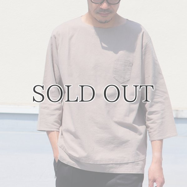 画像3: ソフトリネンコットンキャンバス 胸ポケ付 Wヘム 7/Sシャツ【MADE IN JAPAN】『日本製』/ Upscape Audience (3)