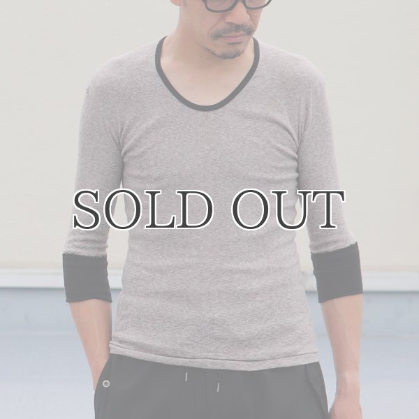 画像3: 別注USA製Uネック7分袖Tシャツ / Miller × Audience (3)