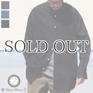 画像: 「備中備後」 6オンス デニム バンドカラー ボクシーAライン 長袖シャツ【MADE IN JAPAN】『日本製』/ Upscape Audience