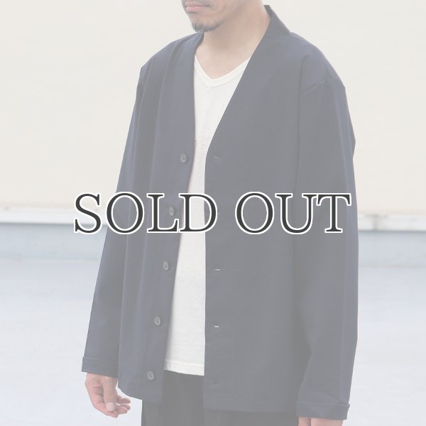 画像4: ギャバジンストレッチモックVネックカーデJacket【MADE IN JAPAN】『日本製』/ Upscape Audience (4)