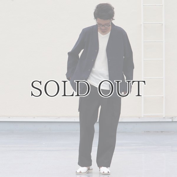 画像6: ギャバジンストレッチモックVネックカーデJacket【MADE IN JAPAN】『日本製』/ Upscape Audience (6)
