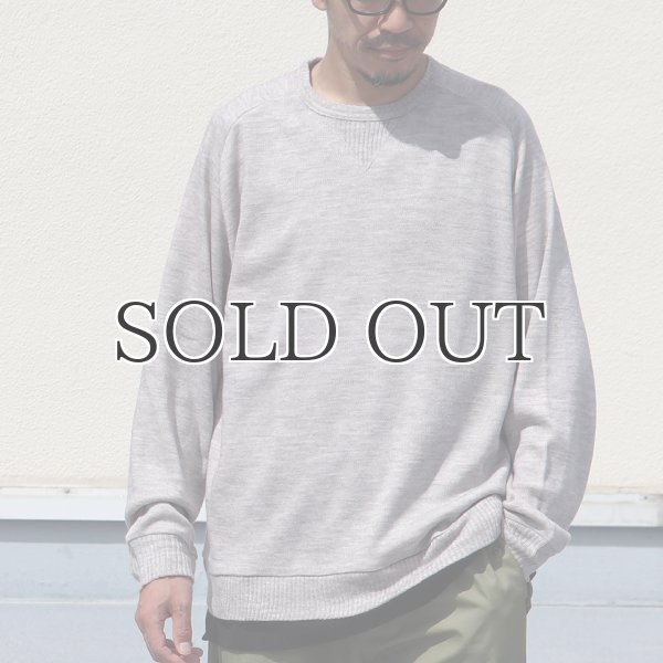 画像3: EXLANWOOL® (エクスランウール) スムース サドルショルダー ガゼット クルーネック長袖【MADE IN JAPAN】『日本製』 / Upscape Audience (3)