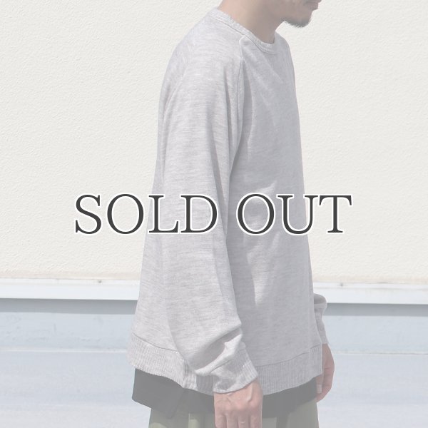 画像5: EXLANWOOL® (エクスランウール) スムース サドルショルダー ガゼット クルーネック長袖【MADE IN JAPAN】『日本製』 / Upscape Audience (5)