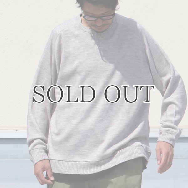 画像4: EXLANWOOL® (エクスランウール) スムース サドルショルダー ガゼット クルーネック長袖【MADE IN JAPAN】『日本製』 / Upscape Audience (4)