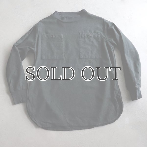 画像8: DEAD STOCK / Hungarian Army Flannel Mock Neck Round Shirts / 後染め（ハンガリー軍 フランネルモックネック ラウンドシャツ） (8)