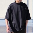 画像8: ハイゲージシャンブレー ダブルニット モックネック ハーフスリーブ リバーシブル Tシャツ【MADE IN JAPAN】『日本製』/ Upscape Audience (8)