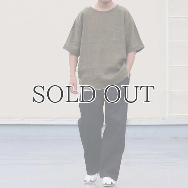 画像19: フレンチリネン グラスポケ付 ヘムラウンド ハーフスリーブ フハクシャツ【MADE IN JAPAN】『日本製』/ Upscape Audience (19)