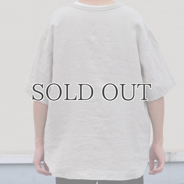 画像23: フレンチリネン グラスポケ付 ヘムラウンド ハーフスリーブ フハクシャツ【MADE IN JAPAN】『日本製』/ Upscape Audience (23)