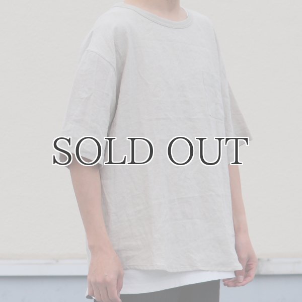 画像24: フレンチリネン グラスポケ付 ヘムラウンド ハーフスリーブ フハクシャツ【MADE IN JAPAN】『日本製』/ Upscape Audience (24)