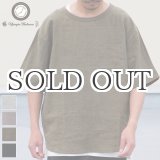 画像: フレンチリネン グラスポケ付 ヘムラウンド ハーフスリーブ フハクシャツ【MADE IN JAPAN】『日本製』/ Upscape Audience