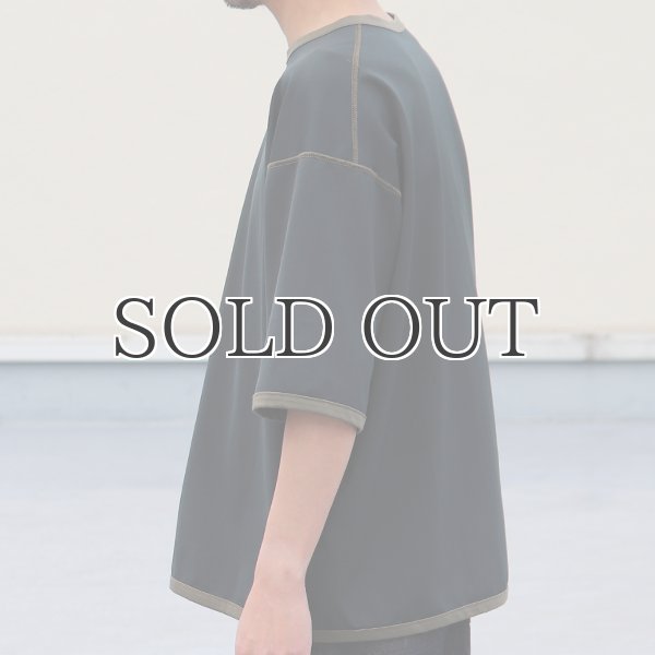 画像13: ハイゲージシャンブレー ダブルニット クルー ネック ハーフスリーブ リバーシブル Tシャツ【MADE IN JAPAN】『日本製』/ Upscape Audience (13)