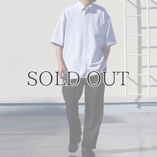 画像7: TECH サッカー ストライプ ボタンダウン ボクシーAライン ハーフスリーブ シャツ【MADE IN JAPAN】『日本製』/ Upscape Audience (7)