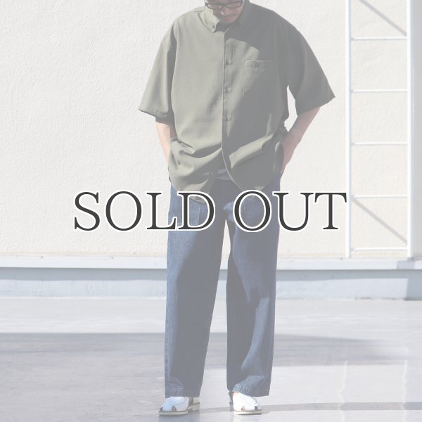 画像8: TECH サッカー ストライプ ボタンダウン ボクシーAライン ハーフスリーブ シャツ【MADE IN JAPAN】『日本製』/ Upscape Audience (8)