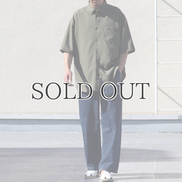 画像7: TECH サッカー ストライプ ボタンダウン ボクシーAライン ハーフスリーブ シャツ【MADE IN JAPAN】『日本製』/ Upscape Audience (7)