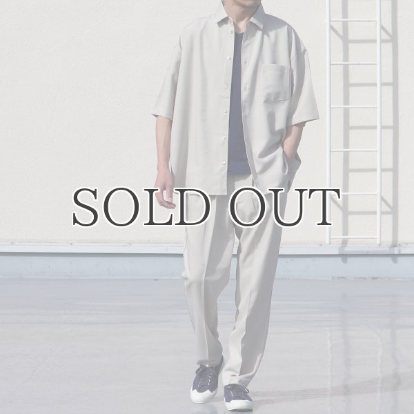 画像7: Reflax®(リフラクス) TECH リネンラ イク LINON(リノン) レギュラーカラー ボクシーAライン ハーフスリーブシャツ【MADE IN JAPAN】『日本製』/ Upscape Audience (7)