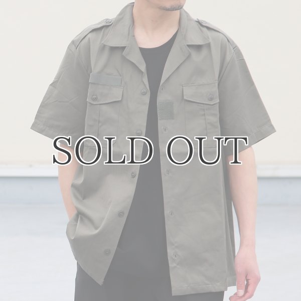 画像4: DEAD STOCK / French Army Chad Tropical Shirt（フランス軍 チャドシャツ / ヘリンボーンツイル） (4)