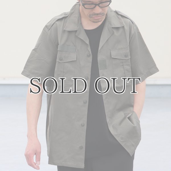 画像3: DEAD STOCK / French Army Chad Tropical Shirt（フランス軍 チャドシャツ / ヘリンボーンツイル） (3)
