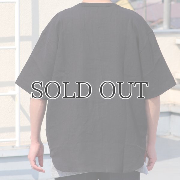 画像6: フレンチリネン グラスポケ付 ヘムラウンド ハーフスリーブ フハクシャツ【MADE IN JAPAN】『日本製』/ Upscape Audience (6)