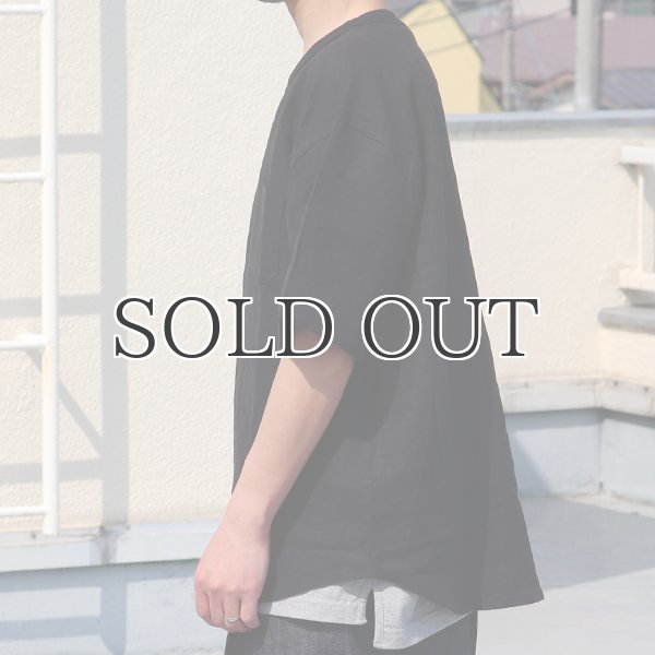 画像5: フレンチリネン グラスポケ付 ヘムラウンド ハーフスリーブ フハクシャツ【MADE IN JAPAN】『日本製』/ Upscape Audience (5)