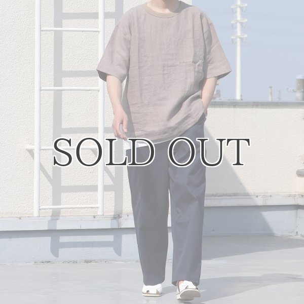 画像8: フレンチリネン グラスポケ付 ヘムラウンド ハーフスリーブ フハクシャツ【MADE IN JAPAN】『日本製』/ Upscape Audience (8)