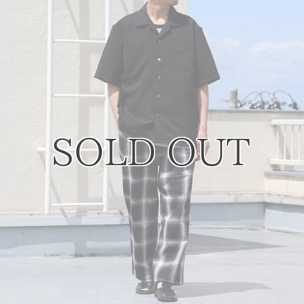 画像6: 10/2 ヘヴィツイル オンブレチェック 2タック ワイド イージーパンツ【MADE IN JAPAN】『日本製』【送料無料】/ Upscape Audience (6)