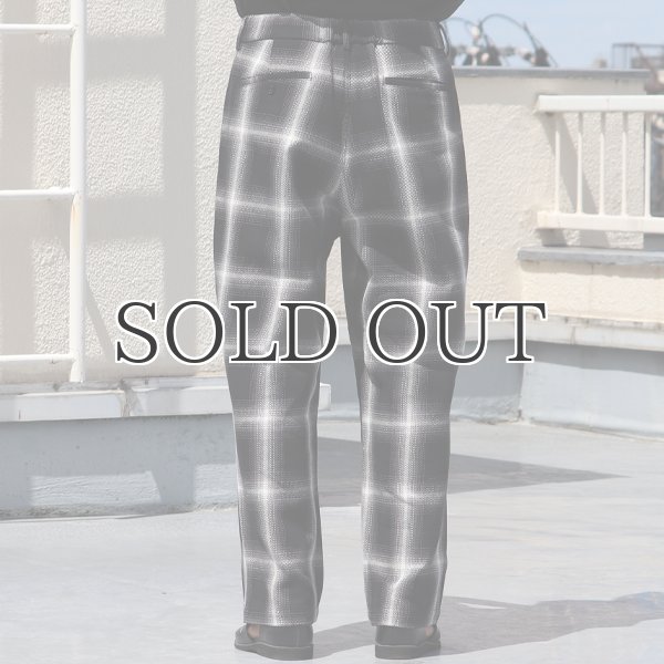 画像11: 10/2 ヘヴィツイル オンブレチェック 2タック ワイド イージーパンツ【MADE IN JAPAN】『日本製』【送料無料】/ Upscape Audience (11)