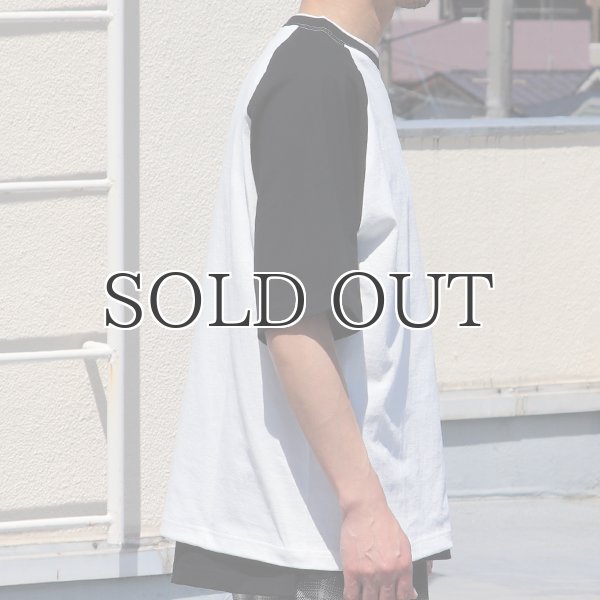 画像5: 丸胴ヘビーウェイト(度詰天竺）10オンス ラグラン ツートン BBアンダー Tシャツ【MADE IN JAPAN】『日本製』/ Upscape Audience (5)