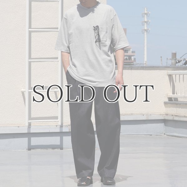 画像5: 粗挽き天竺 グラスポケ付き オーバーラップ ハーフスリーブ Tシャツ【MADE IN JAPAN】『日本製』/ Upscape Audience (5)