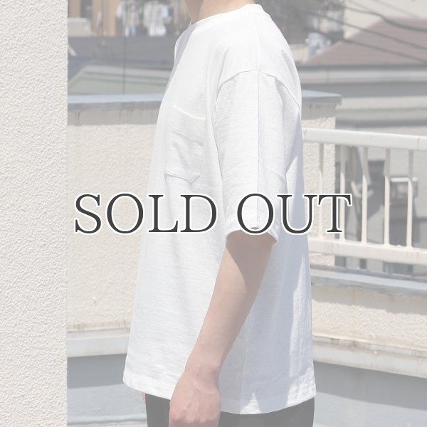 画像8: 粗挽き天竺 グラスポケ付き オーバーラップ ハーフスリーブ Tシャツ【MADE IN JAPAN】『日本製』/ Upscape Audience (8)