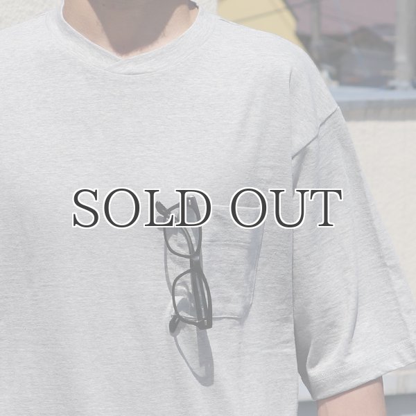 画像19: 粗挽き天竺 グラスポケ付き オーバーラップ ハーフスリーブ Tシャツ【MADE IN JAPAN】『日本製』/ Upscape Audience (19)