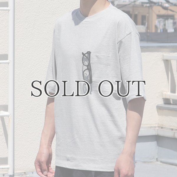 画像15: 粗挽き天竺 グラスポケ付き オーバーラップ ハーフスリーブ Tシャツ【MADE IN JAPAN】『日本製』/ Upscape Audience (15)