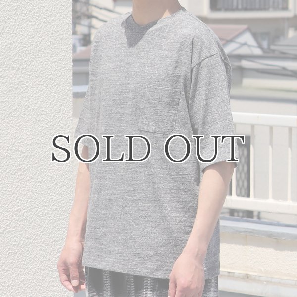 画像12: 粗挽き天竺 グラスポケ付き オーバーラップ ハーフスリーブ Tシャツ【MADE IN JAPAN】『日本製』/ Upscape Audience (12)