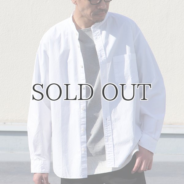 画像9: ワンウォッシュ バンドカラー L/S テーパードシャツ【MADE IN JAPAN】『日本製』/ Upscape Audience (9)