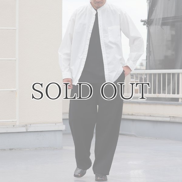 画像7: ワンウォッシュ バンドカラー L/S テーパードシャツ【MADE IN JAPAN】『日本製』/ Upscape Audience (7)