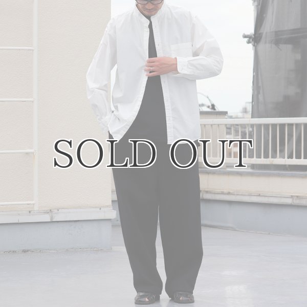 画像8: ワンウォッシュ バンドカラー L/S テーパードシャツ【MADE IN JAPAN】『日本製』/ Upscape Audience (8)