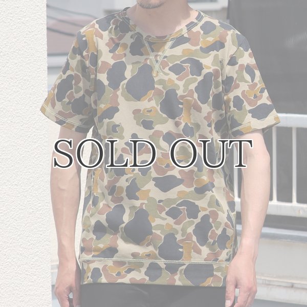 画像4: ダックカモプリント天竺クルーネック半袖スウェットシャツ【MADE IN JAPAN】『日本製』/ Upscape Audience (4)