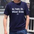 画像3: ソフトエアー裏毛"N.74th St. West Side"プリントラグラン半袖スウェットシャツ【MADE IN JAPAN】『日本製』/ Upscape Audience (3)