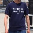 画像4: ソフトエアー裏毛"N.74th St. West Side"プリントラグラン半袖スウェットシャツ【MADE IN JAPAN】『日本製』/ Upscape Audience (4)