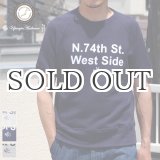 画像: ソフトエアー裏毛"N.74th St. West Side"プリントラグラン半袖スウェットシャツ【MADE IN JAPAN】『日本製』/ Upscape Audience